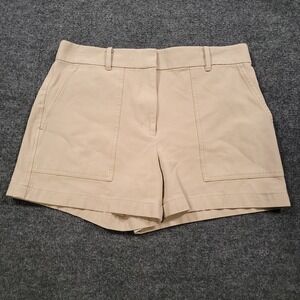 Ann Taylor Women Shorts Size 10 Beige Stretch Chino Dress Casual